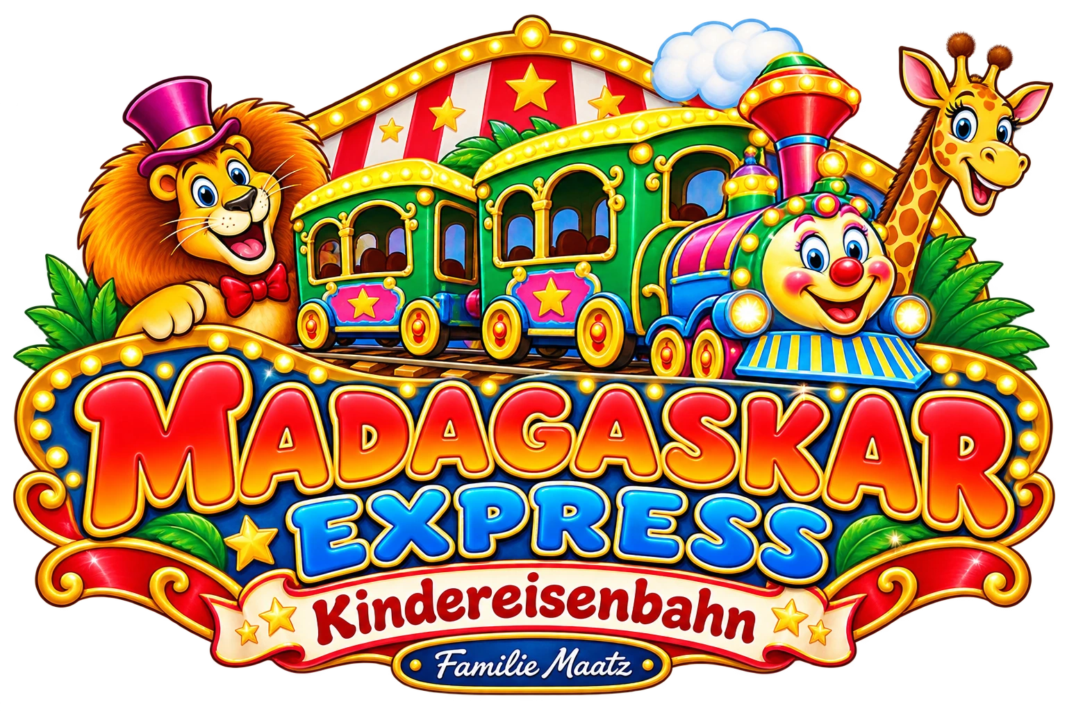 Madagaskar Express Kindereisenbahn – Geschäftslogo